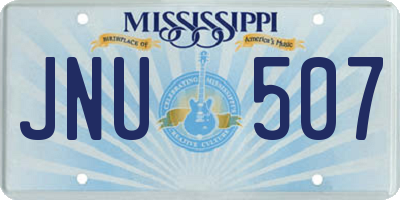 MS license plate JNU507