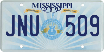MS license plate JNU509