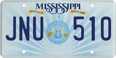 MS license plate JNU510