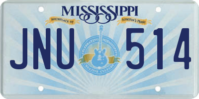 MS license plate JNU514