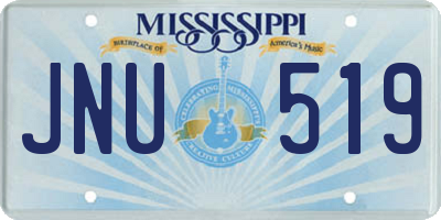 MS license plate JNU519