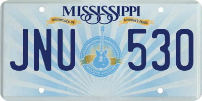 MS license plate JNU530