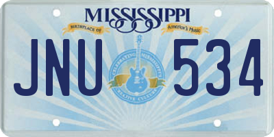 MS license plate JNU534