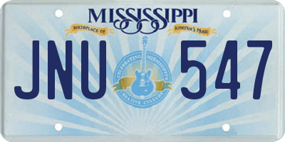 MS license plate JNU547