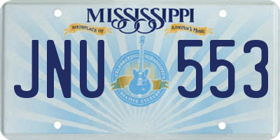 MS license plate JNU553