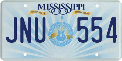 MS license plate JNU554