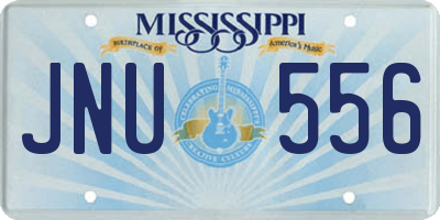 MS license plate JNU556