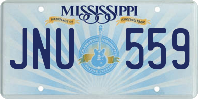 MS license plate JNU559
