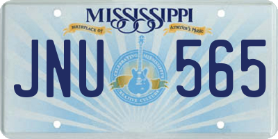 MS license plate JNU565