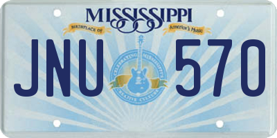 MS license plate JNU570