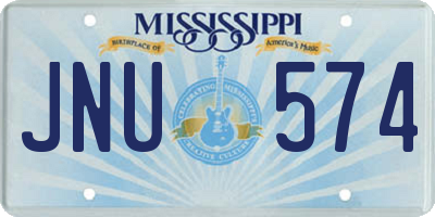 MS license plate JNU574