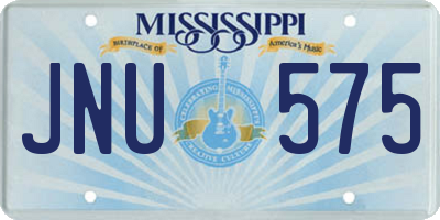 MS license plate JNU575