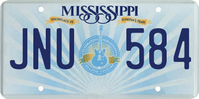 MS license plate JNU584
