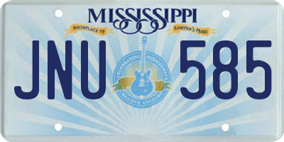 MS license plate JNU585