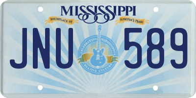 MS license plate JNU589