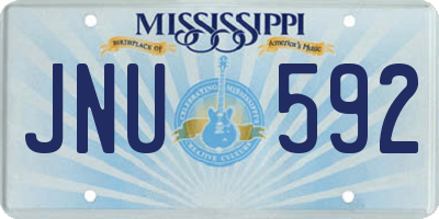 MS license plate JNU592