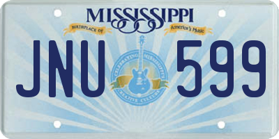 MS license plate JNU599