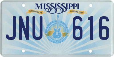 MS license plate JNU616