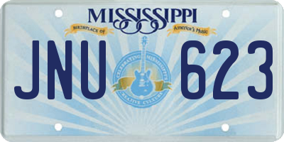 MS license plate JNU623