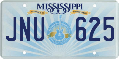 MS license plate JNU625