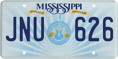 MS license plate JNU626