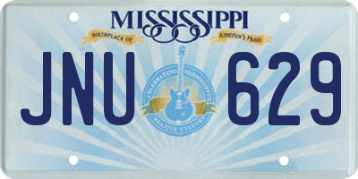 MS license plate JNU629