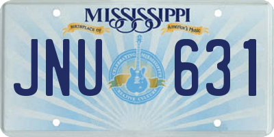 MS license plate JNU631