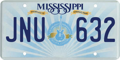 MS license plate JNU632