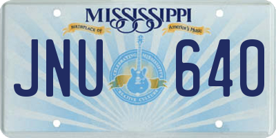 MS license plate JNU640