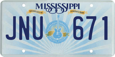 MS license plate JNU671