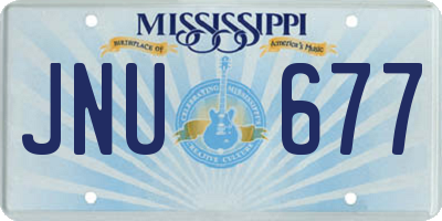 MS license plate JNU677