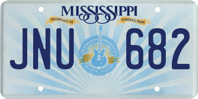 MS license plate JNU682