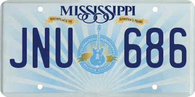 MS license plate JNU686