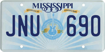 MS license plate JNU690