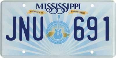 MS license plate JNU691