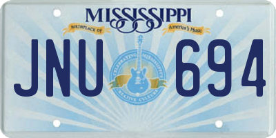 MS license plate JNU694