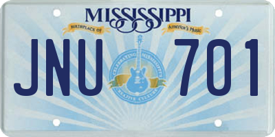 MS license plate JNU701