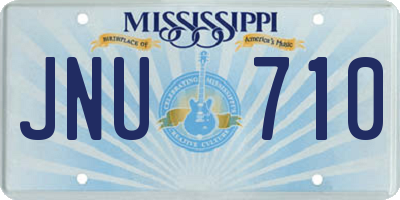 MS license plate JNU710