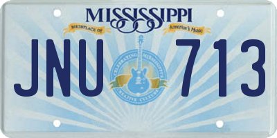 MS license plate JNU713