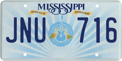 MS license plate JNU716