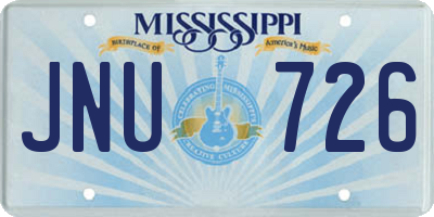 MS license plate JNU726