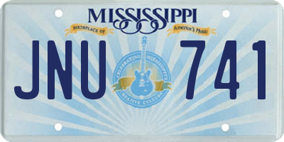 MS license plate JNU741