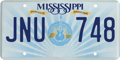 MS license plate JNU748