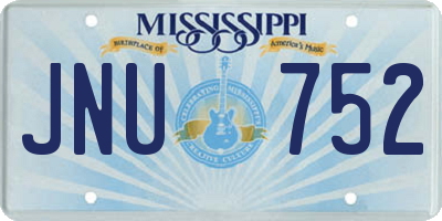 MS license plate JNU752