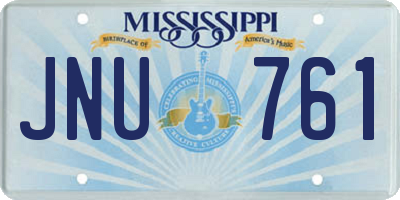 MS license plate JNU761