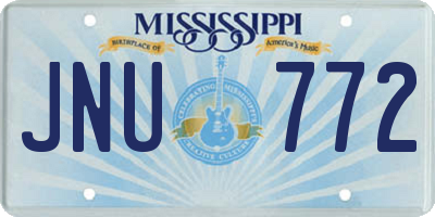MS license plate JNU772