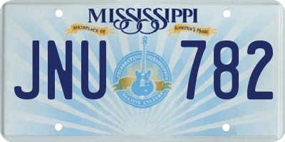MS license plate JNU782
