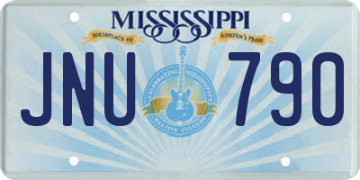 MS license plate JNU790