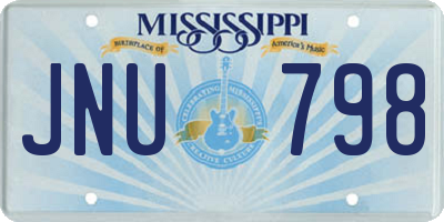 MS license plate JNU798