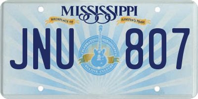 MS license plate JNU807